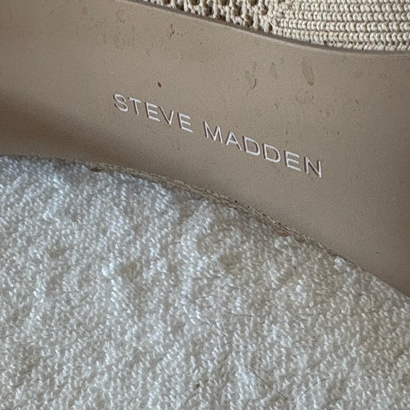 Steve Madden Beige Knit Heeled Boots - Picture 7 of 11